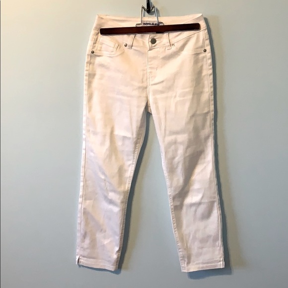 2 for $15! White Stretchy Cropped Pants - Picture 1 of 4